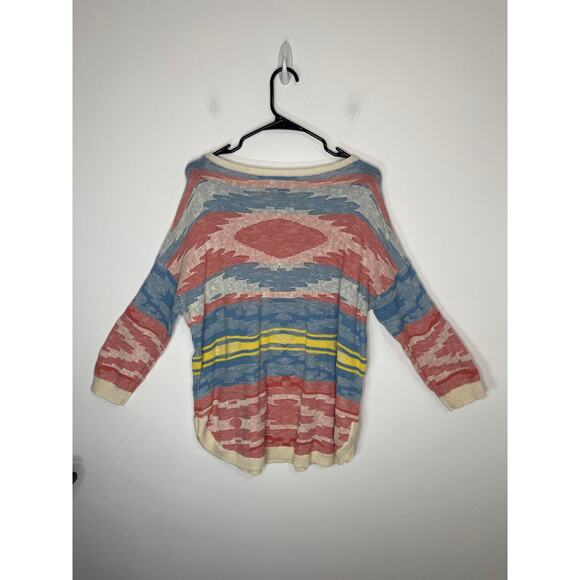 Chaps sweater knit women's large pink blue tunic length light weight soft - Picture 12 of 16